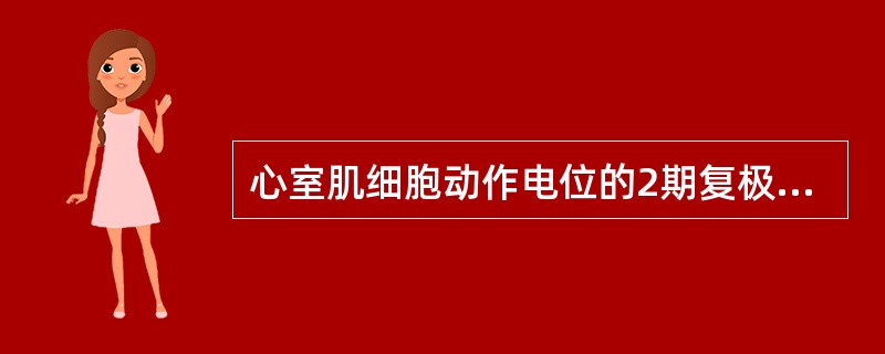 心室肌细胞动作电位的2期复极的离子基础是（）