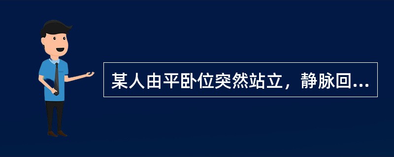 某人由平卧位突然站立，静脉回心血量减少，每搏量、动脉血压降低，该人搏出量减少是由