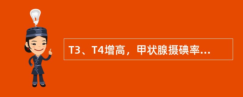 T3、T4增高，甲状腺摄碘率降低（）。