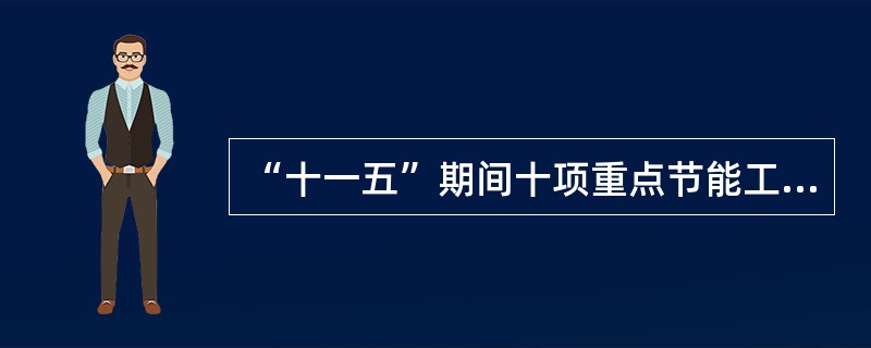 “十一五”期间十项重点节能工作？