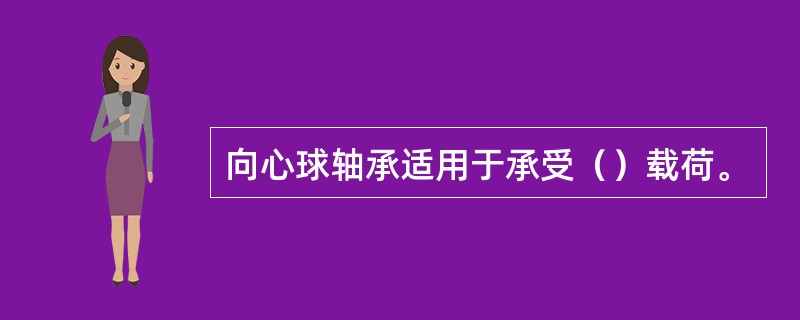 向心球轴承适用于承受（）载荷。