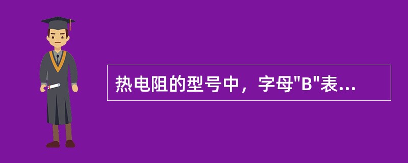 热电阻的型号中，字母"B"表示为铜电阻。