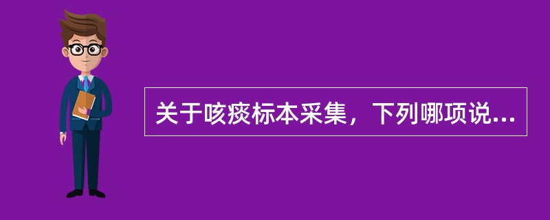 关于咳痰标本采集，下列哪项说法不妥？（）