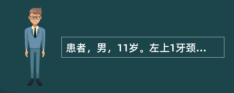 患者，男，11岁。左上1牙颈部冠折，已行根管治疗。如果选择桩核和金属烤瓷修复，对