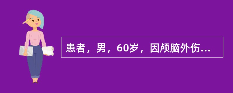 患者，男，60岁，因颅脑外伤收治入院。患者神志不清、烦躁不安，多次试图拔除身上的