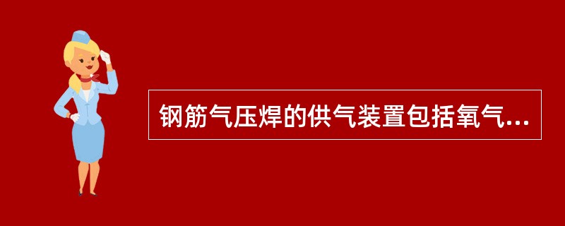 钢筋气压焊的供气装置包括氧气瓶、溶解乙炔气瓶、（）以及胶管。