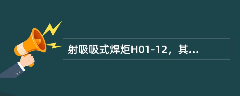 射吸吸式焊炬H01-12，其中12表示（）。