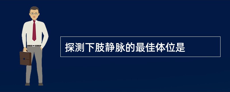 探测下肢静脉的最佳体位是