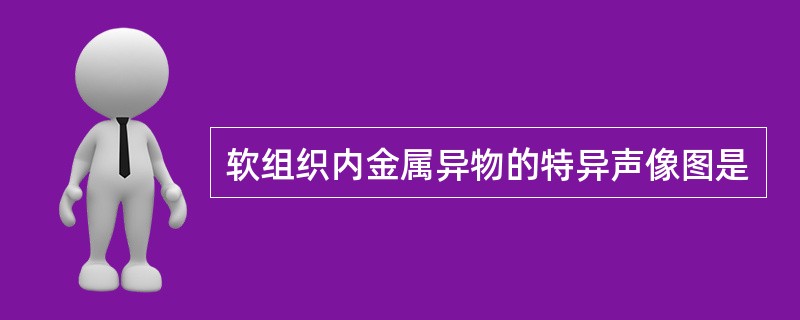 软组织内金属异物的特异声像图是