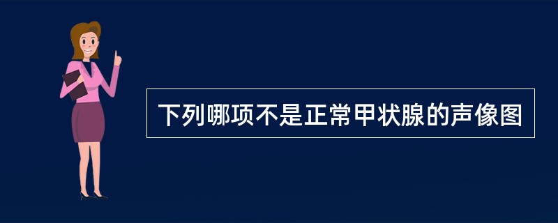 下列哪项不是正常甲状腺的声像图