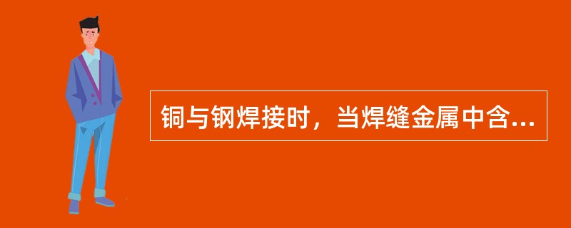 铜与钢焊接时，当焊缝金属中含铁量在（）时，抗热裂性能最强。
