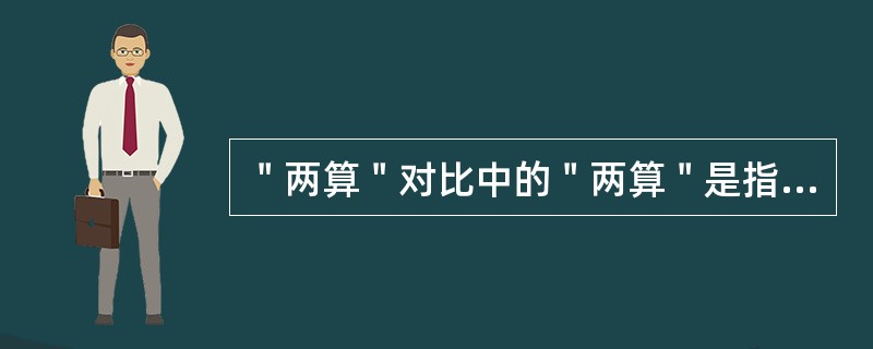 ＂两算＂对比中的＂两算＂是指（）．