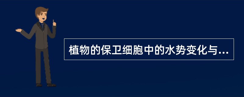 植物的保卫细胞中的水势变化与下列有机物质有关：（）