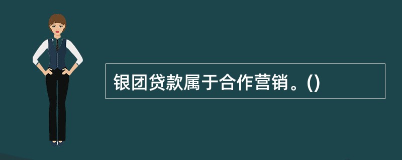 银团贷款属于合作营销。()