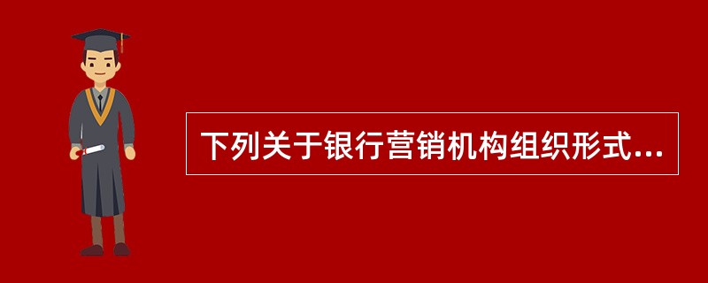 下列关于银行营销机构组织形式的说法中，正确的有()。