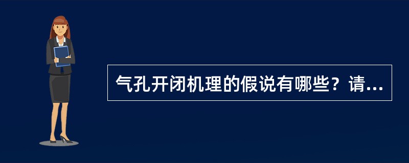 气孔开闭机理的假说有哪些？请简述之。