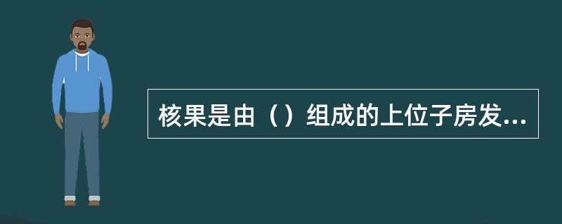 核果是由（）组成的上位子房发育形成的（），具有肉质化的中果皮和木质化内果皮硬核。