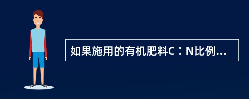 如果施用的有机肥料C∶N比例约为50∶1，土壤中速效氮的含量（）。