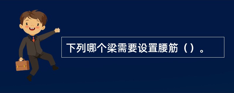 下列哪个梁需要设置腰筋（）。