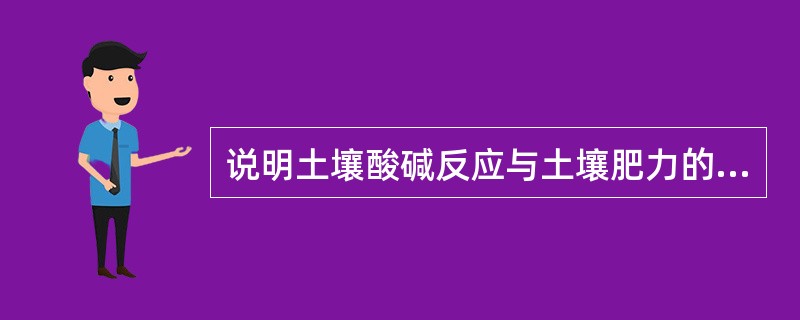 说明土壤酸碱反应与土壤肥力的关系。