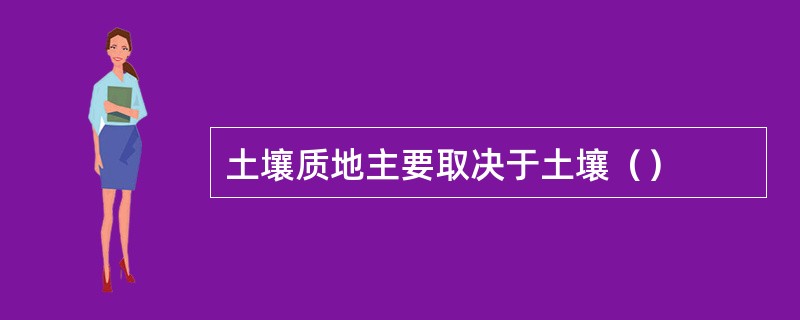 土壤质地主要取决于土壤（）