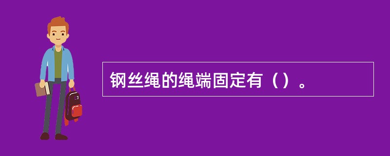 钢丝绳的绳端固定有（）。