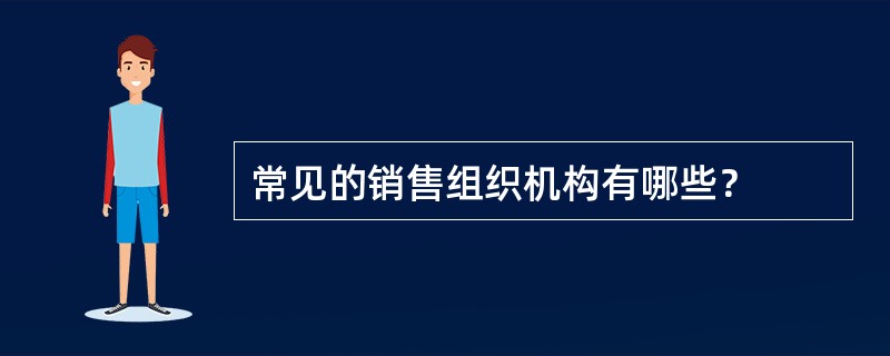 常见的销售组织机构有哪些？