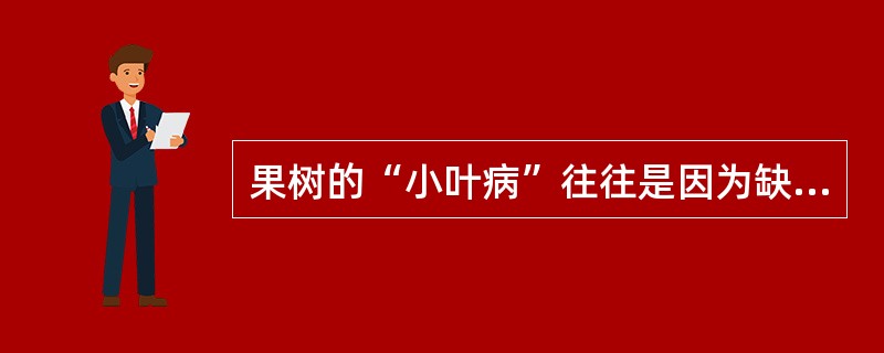 果树的“小叶病”往往是因为缺（）元素的缘故。