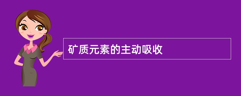 矿质元素的主动吸收