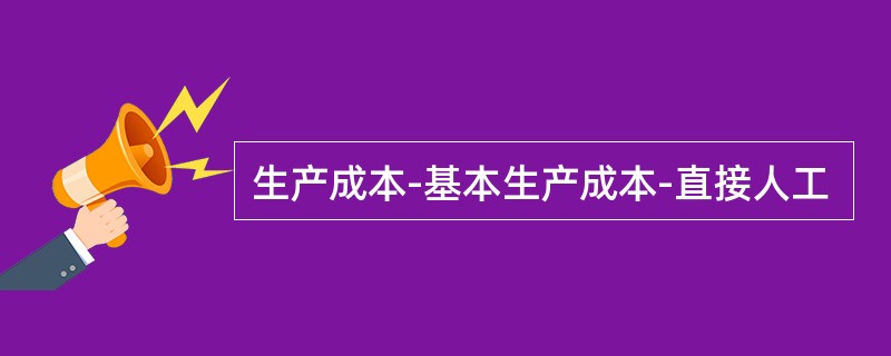 生产成本-基本生产成本-直接人工