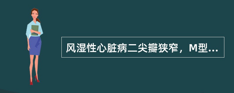 风湿性心脏病二尖瓣狭窄，M型超声二尖瓣波群的典型表现为城垛样改变（）