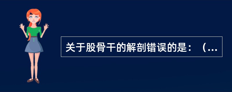 关于股骨干的解剖错误的是：（）。