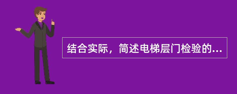 结合实际，简述电梯层门检验的基本项目。
