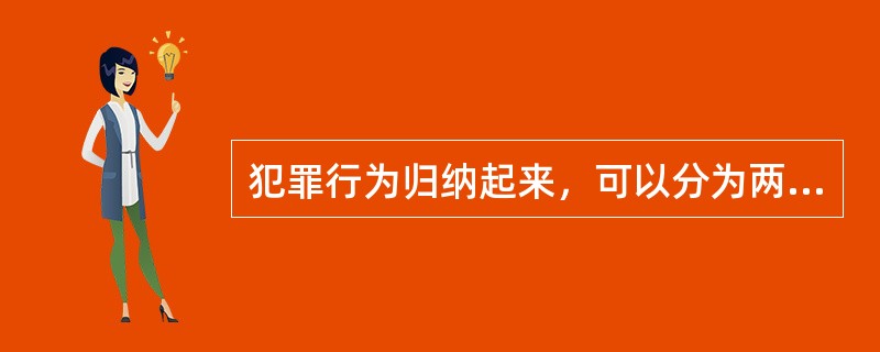 犯罪行为归纳起来，可以分为两种基本形式，即（）