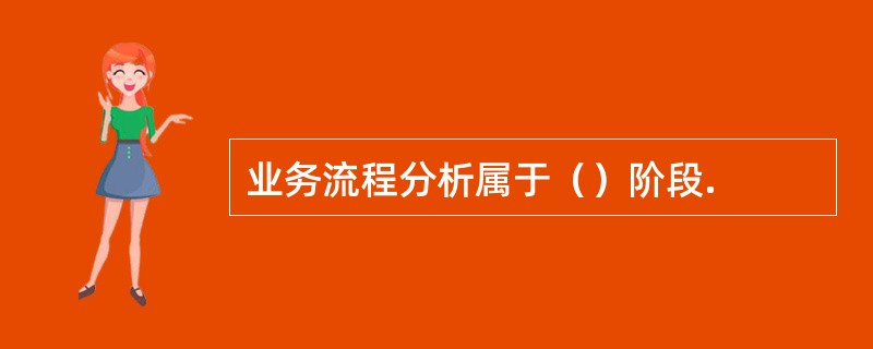 业务流程分析属于（）阶段.