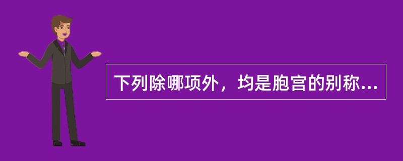 下列除哪项外，均是胞宫的别称（）