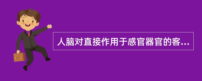 人脑对直接作用于感官器官的客观事物各种属性的整体反映（）人脑对直接作用于感官的客