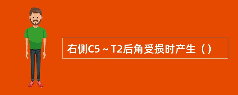 右侧C5～T2后角受损时产生（）