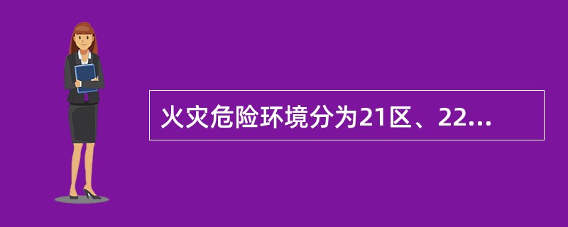 火灾危险环境分为21区、22区和23区，分别为（）、有可燃粉尘或纤维、有可燃固体