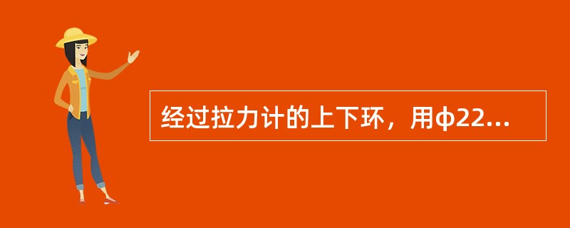 经过拉力计的上下环，用φ22mm钢丝绳围成一个圈，用（）绳卡子4个卡牢当作安全绳