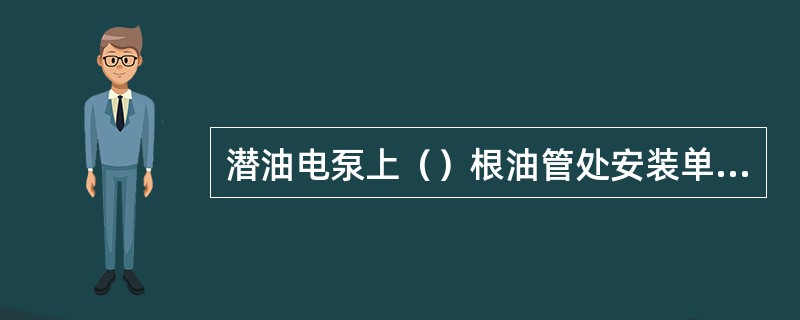 潜油电泵上（）根油管处安装单向阀。