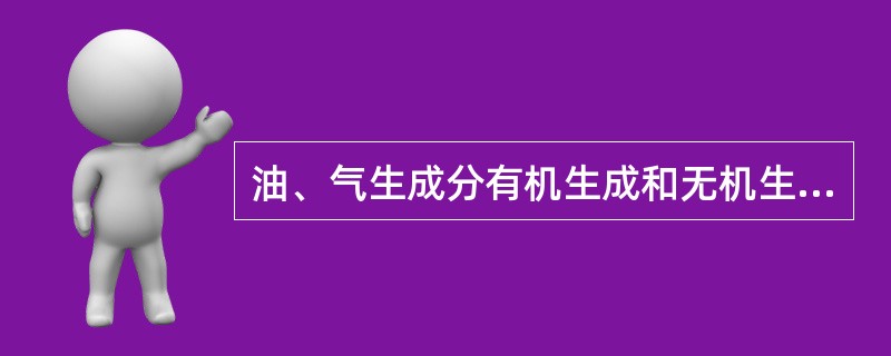 油、气生成分有机生成和无机生成两大学派，其中有机生成学派占统治地位。