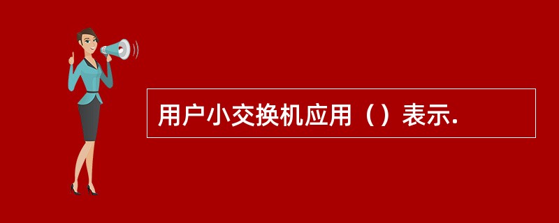 用户小交换机应用（）表示.