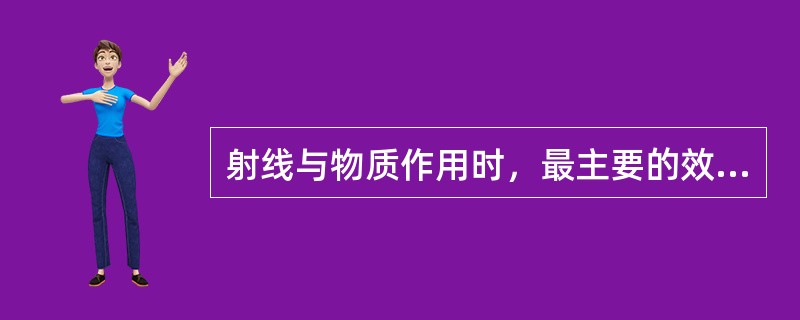 射线与物质作用时，最主要的效应是（）效应、（）效应、（）效应。