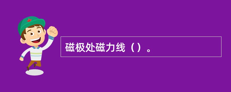 磁极处磁力线（）。