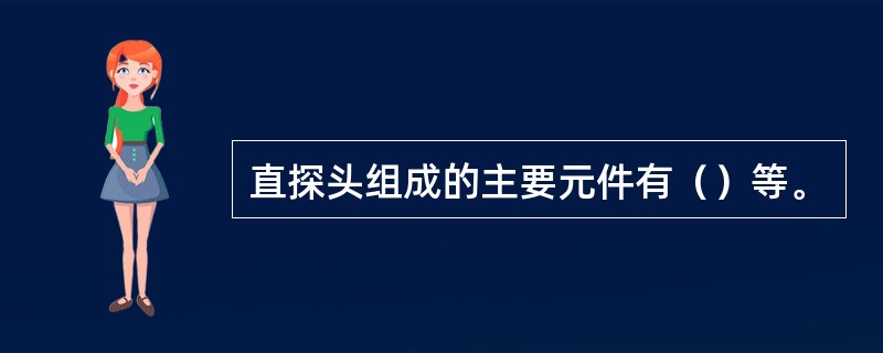 直探头组成的主要元件有（）等。