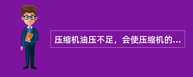 压缩机油压不足，会使压缩机的（）不能正常调节。