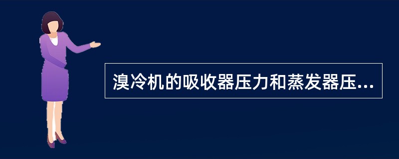 溴冷机的吸收器压力和蒸发器压力的关系是（）。