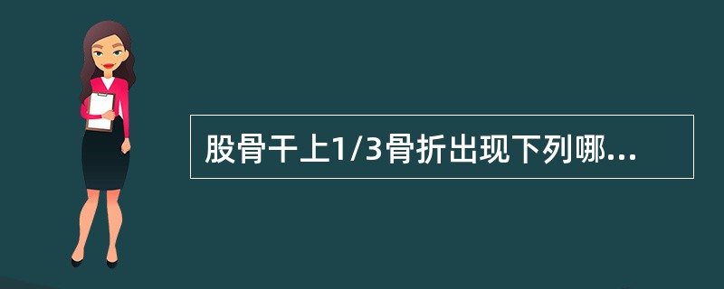 股骨干上1/3骨折出现下列哪种畸形（）
