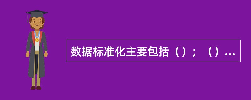 数据标准化主要包括（）；（）、文档规范化等三个阶段。